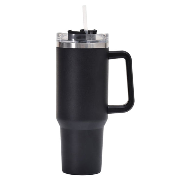 1200ml Thermal Mug Stainless Steel Water Bottle Travel Tumbler Black