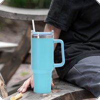 1200ml Thermal Mug Stainless Steel Water Bottle Travel Tumbler Light Blue