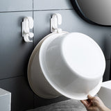 2Pcs Upper And Lower Double Washbasin Hook Storage Wall Hanger