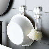 2Pcs Upper And Lower Double Washbasin Hook Storage Wall Hanger