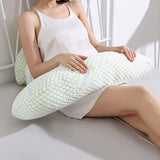 Dual-use Pregnancy Body Pillows Maternity Side Sleeper Waist Support Pillow Sleeping Pillow Green