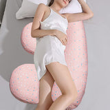 Dual-use Pregnancy Body Pillows Maternity Side Sleeper Waist Support Pillow Sleeping Pillow Pink