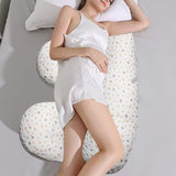 Dual-use Pregnancy Body Pillows Maternity Side Sleeper Waist Support Pillow Sleeping Pillow White