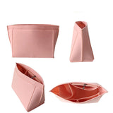 Felt Purse Insert Organizer Interior Zipper Storage Bag for Handbag Tote Bag Insert Bag Pink