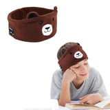 Bluetooth Sleep Eye Mask Travel Wireless Sleeping Music Headband Earphone Brown Bear