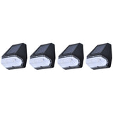 4 Pack Solar Powered LED Step Lights Warm White Outdoor Solar Stair Lights for Yard Walkway Patio
