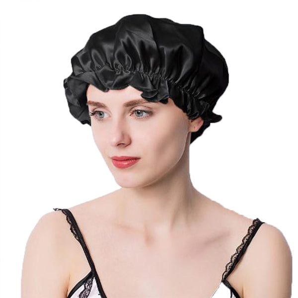 100% Mulberry Silk Sleeping Cap Soft Elastic Band Hair Bonnet