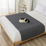Water Resistant Pet Blanket Furniture Protector Washable Pet Couch Cover for Dogs Cats Indoor Outdoor Dark Grey