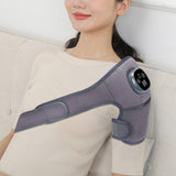 Pair of Cordless Heated Knee Massager Shoulder Brace Vibration Knee Heating Pads