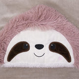 Sloth Wearable Hooded Blanket Flannel Fleece Sherpa Hoodie Throw Cloak Wrap Pink