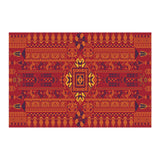Retro Persian Printed Floor Mat Living Room Mat Red