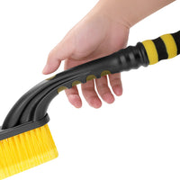 Ice Scraper for Car Windshield with Brush Yellow