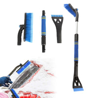 Snow Scraper with Extendable Snow Brush for Car Windshield Car Snow Removal Tool Blue