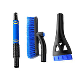 Snow Scraper with Extendable Snow Brush for Car Windshield Car Snow Removal Tool Blue