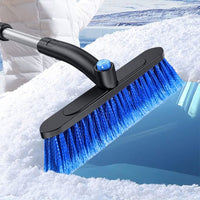 Snow Scraper with Extendable Snow Brush for Car Windshield Car Snow Removal Tool Blue