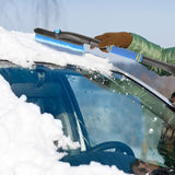 Snow Scraper with Extendable Snow Brush for Car Windshield Car Snow Removal Tool Blue