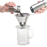 Stainless Steel Drip Cone Coffee Filter Portable Cone Pour-Over Coffee Metal Fine Mesh-Small