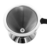 Stainless Steel Drip Cone Coffee Filter Portable Cone Pour-Over Coffee Metal Fine Mesh-Small
