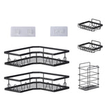 5 Pack Corner Shower Caddy Storage Shelf Stainless Organizer Shower Bathroom Holder Rack