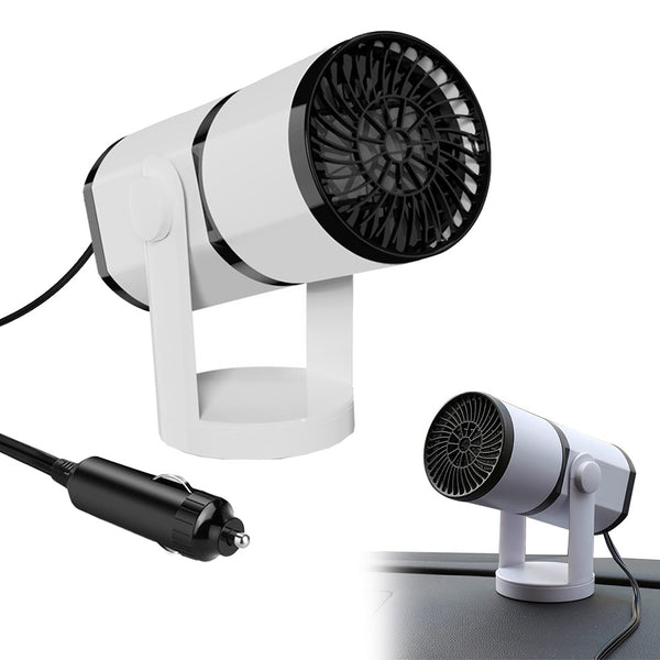 12V 2-in-1 Portable Car Heater Rotatable Car Fan for Window Defroster Demister
