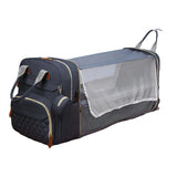 Foldable Diaper Bag Backpack Mommy Bag Travel Maternity Baby Changing Bags Dark Blue