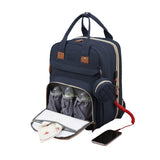 Foldable Diaper Bag Backpack Mommy Bag Travel Maternity Baby Changing Bags Dark Blue