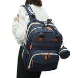 Foldable Diaper Bag Backpack Mommy Bag Travel Maternity Baby Changing Bags Dark Blue