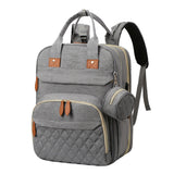 Foldable Diaper Bag Backpack Mommy Bag Travel Maternity Baby Changing Bags Grey
