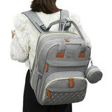 Foldable Diaper Bag Backpack Mommy Bag Travel Maternity Baby Changing Bags Grey