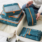 Set of 7Pcs Travel Packing Cube Pouch Clothes Storage Bags Suitcase Luggage Organizer Green