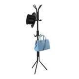 12 Hook 3-Tier Hat Coat Clothes Rack Multifunctional Tree Style Steel Hanger Stand Black