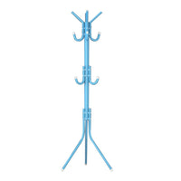 12 Hook 3-Tier Hat Coat Clothes Rack Multifunctional Tree Style Steel Hanger Stand Blue