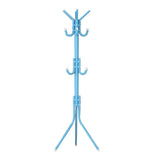 12 Hook 3-Tier Hat Coat Clothes Rack Multifunctional Tree Style Steel Hanger Stand Blue