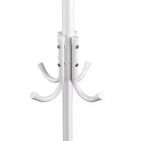 12 Hook 3-Tier Hat Coat Clothes Rack Multifunctional Tree Style Steel Hanger Stand White