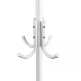 12 Hook 3-Tier Hat Coat Clothes Rack Multifunctional Tree Style Steel Hanger Stand White