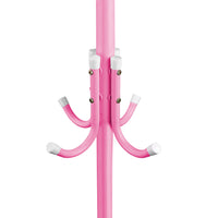 12 Hook 3-Tier Hat Coat Clothes Rack Multifunctional Tree Style Steel Hanger Stand Pink
