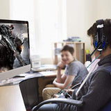Gaming Headset MIC LED Headphones Surround for PC Mac Laptop Phone Blue