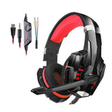 Gaming Headset MIC LED Headphones Surround for PC Mac Laptop Phone Red