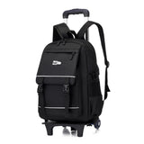 Wheeled Travel Luggage Backpack Travel Shoulder Trolley Backpack Black