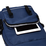 Wheeled Travel Luggage Backpack Travel Shoulder Trolley Backpack Blue