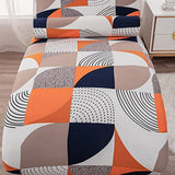 Printed Armless Chaise Lounge Cover with Pillowcase Stretch Armless Lounge Chaise Protective Cover Furniture Slipcover Style 2