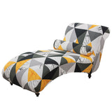 Printed Armless Chaise Lounge Cover with Pillowcase Stretch Armless Lounge Chaise Protective Cover Furniture Slipcover Style 5