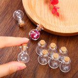50 Pieces Mini Jars with Cork Stoppers Tiny Cork Glass Bottles Wishing Bottle Message Bottle DIY Decoration Style 1