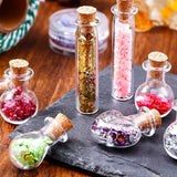 50 Pieces Mini Jars with Cork Stoppers Tiny Cork Glass Bottles Wishing Bottle Message Bottle DIY Decoration Style 3