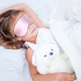 Mulberry Silk Sleep Soft Eye Mask Adjustable Strap Blindfold Pink