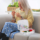 Set of 58Pcs Needlework Kit with Storage Bag Yarn and Knitting Accessories Set Knitting Hook Set for Beginners Style 1