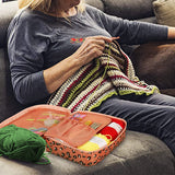 Set of 58Pcs Needlework Kit with Storage Bag Yarn and Knitting Accessories Set Knitting Hook Set for Beginners Style 4