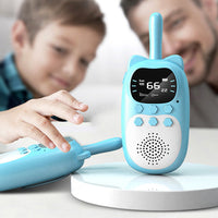 2Pcs Kids Walkie Talkies Toys with LED Flashlight Long Range Walkie Talkies for Hiking Outdoor Toys Blue