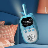 2Pcs Kids Walkie Talkies Toys with LED Flashlight Long Range Walkie Talkies for Hiking Outdoor Toys Blue