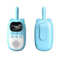 2Pcs Kids Walkie Talkies Toys with LED Flashlight Long Range Walkie Talkies for Hiking Outdoor Toys Blue and Pink